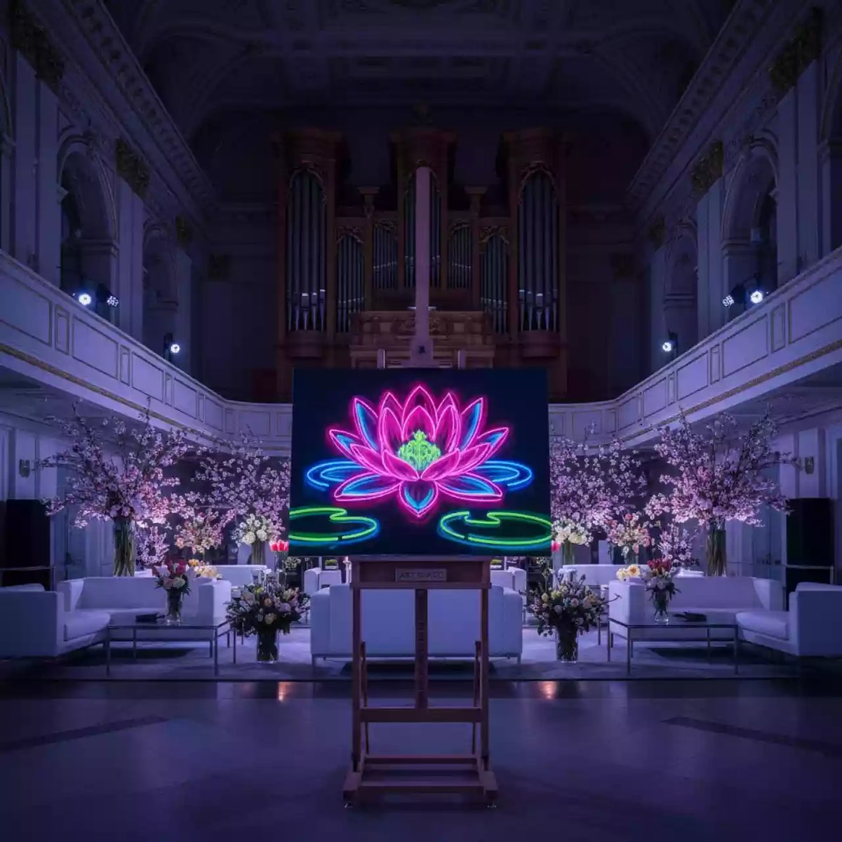 Аренда Мастер класс "Неоновый лотос" в Зале органной и камерной музыки — ART SPACE