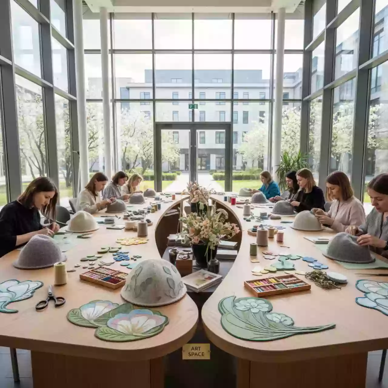 Аренда Мастер класс по декору банных шапок в МФК «Горный» — ART SPACE
