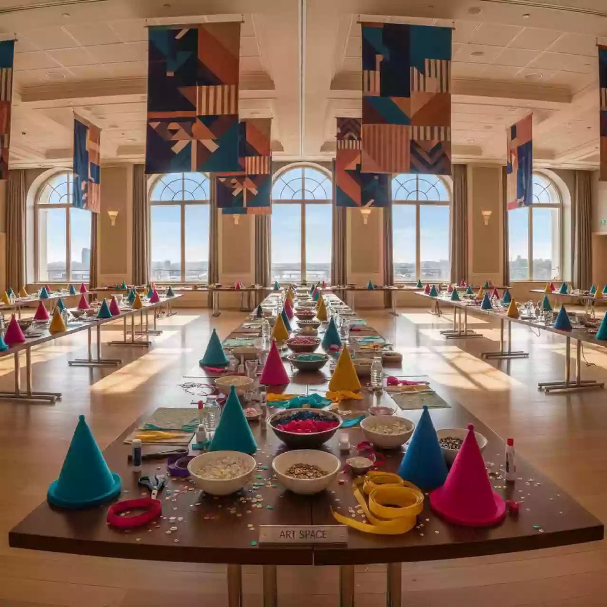 Аренда Мастер класс по декору новогодних колпаков в банкетном зале «Дельфин» — ART SPACE