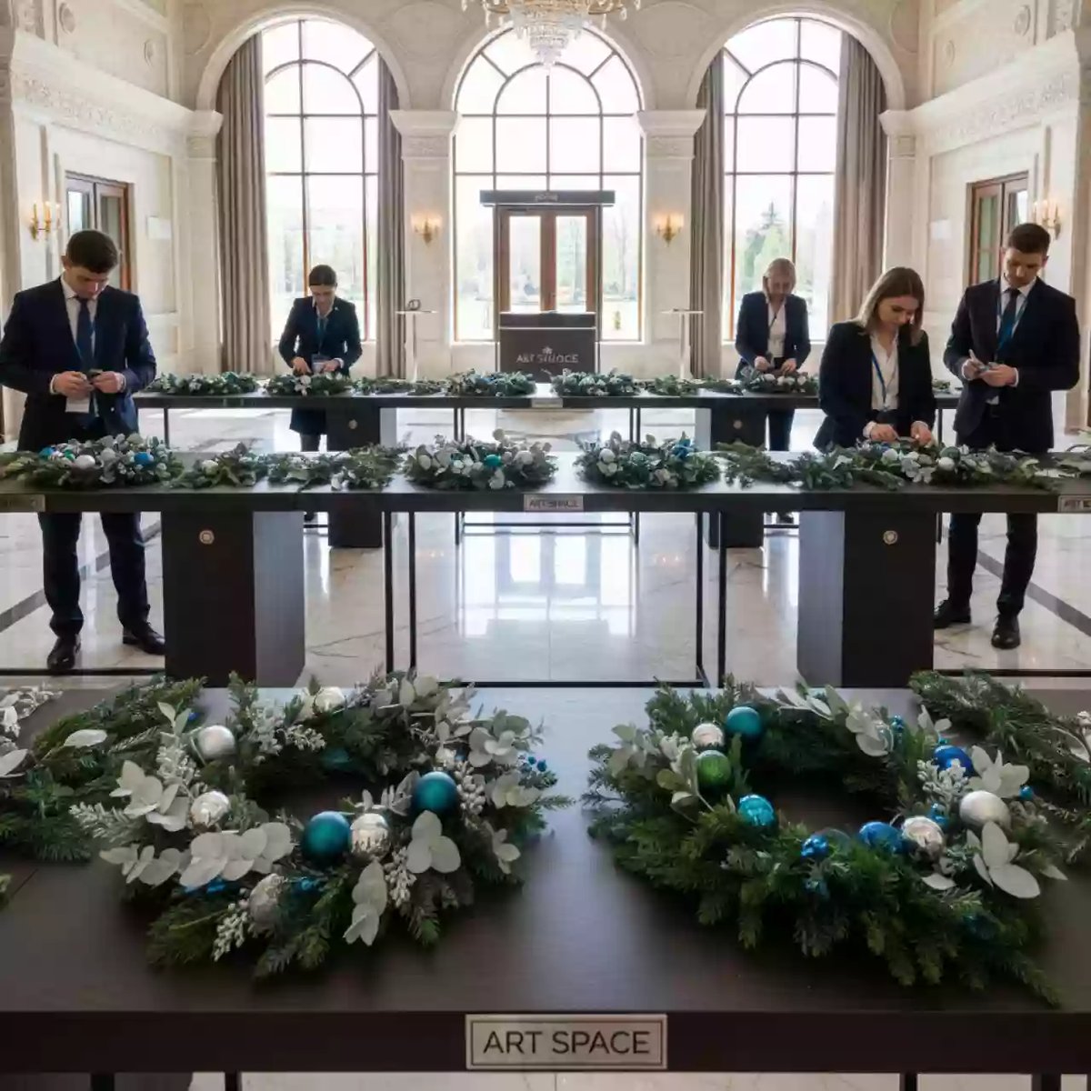 Аренда Мастер класс по новогодним интерьерным венкам в отеле «Богатырь» — ART SPACE