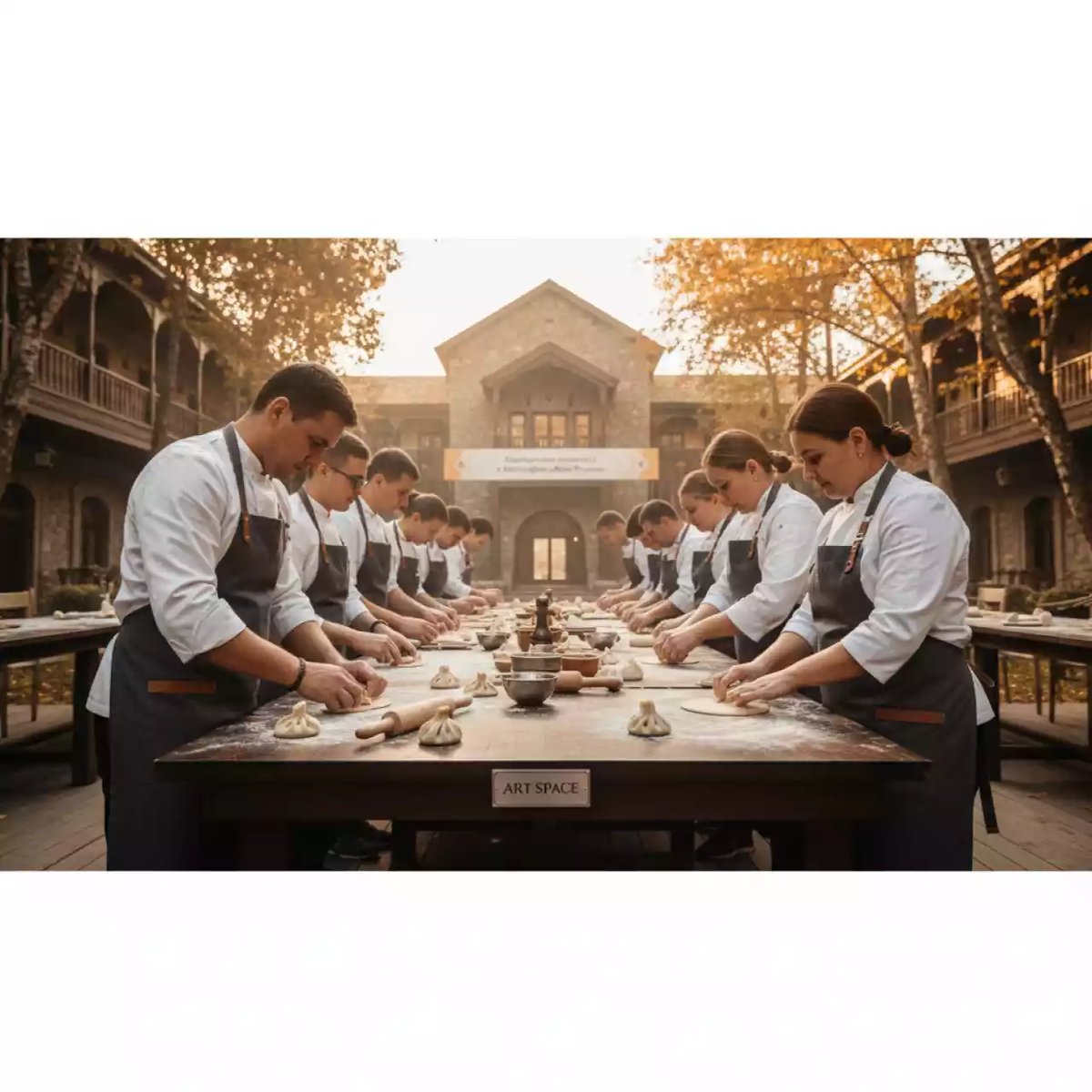 Аренда Мастер класс по приготовлению хинкали в этно-парке «Моя Россия» — ART SPACE