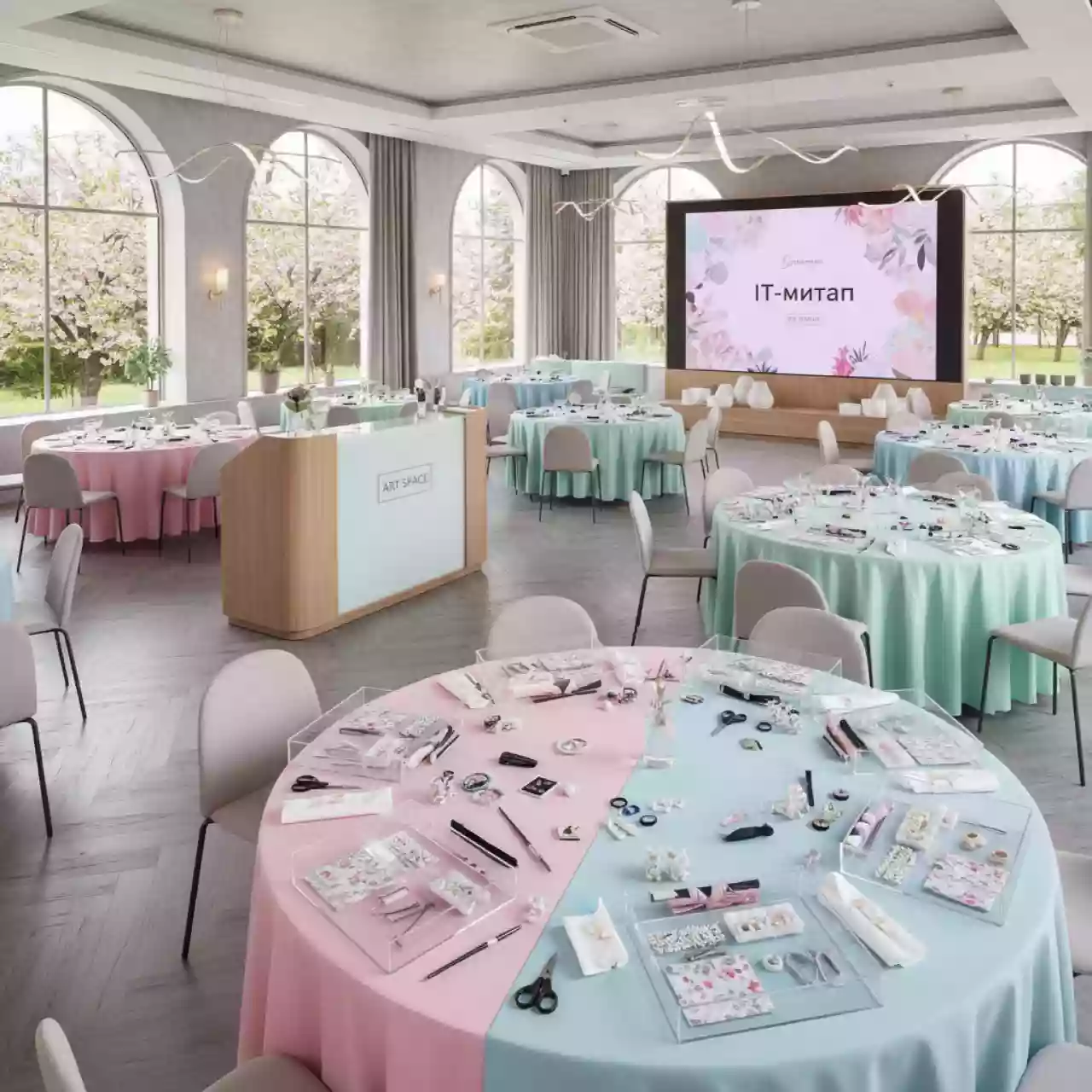 Аренда Мастер класс по резинкам и заколкам в ресторане «Sanremo» — ART SPACE