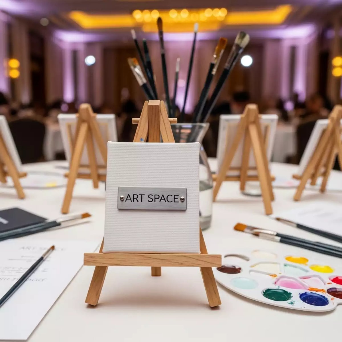 Аренда Мастер класс по рисованию на мини холстах в Mövenpick Hotel — ART SPACE