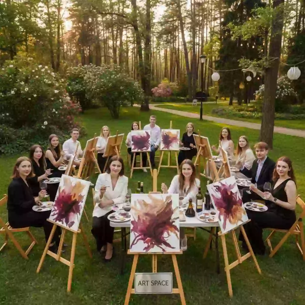 Аренда Мастер класс по рисованию вином в парке «Ривьера» — ART SPACE