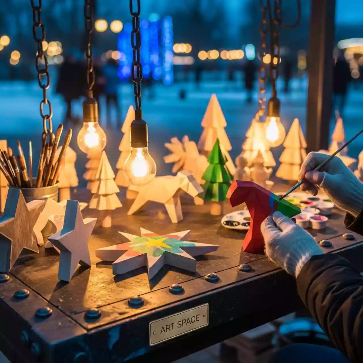 Аренда Мастер класс по росписи деревянных фигурок в парке «Ривьера» — ART SPACE