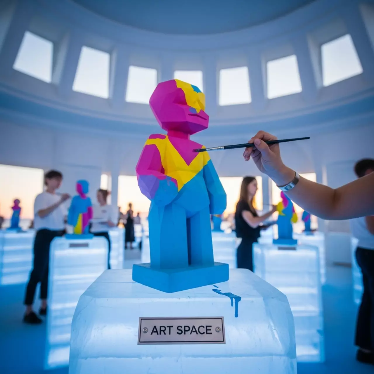 Аренда Мастер класс по росписи гипсовых фигурок в ледовом дворце «Большой» — ART SPACE