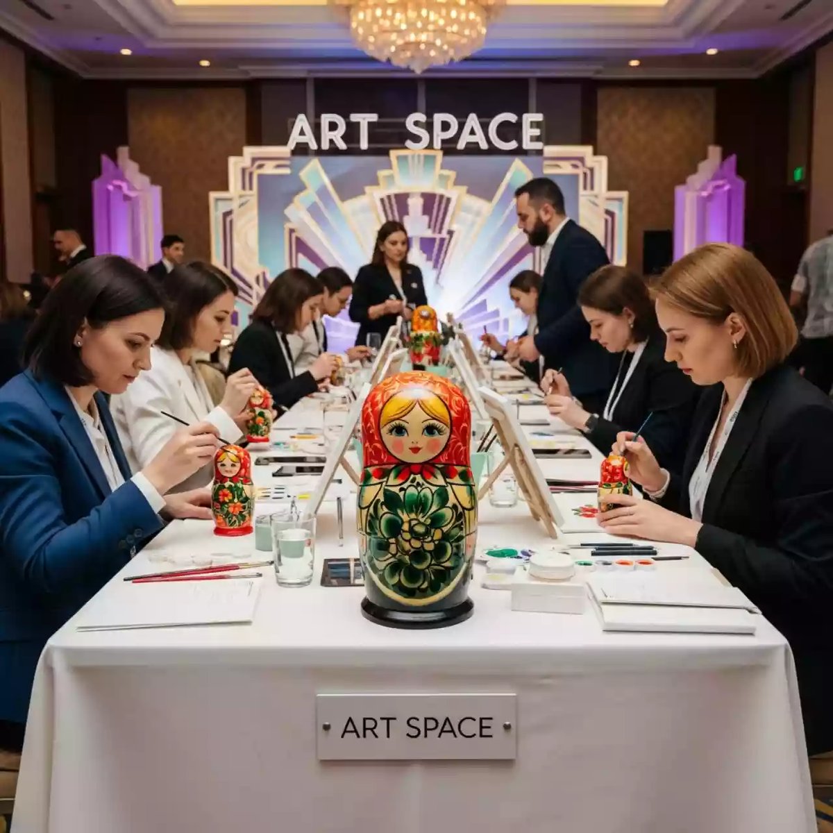 Аренда Мастер класс по росписи матрешек в Mövenpick Hotel — ART SPACE