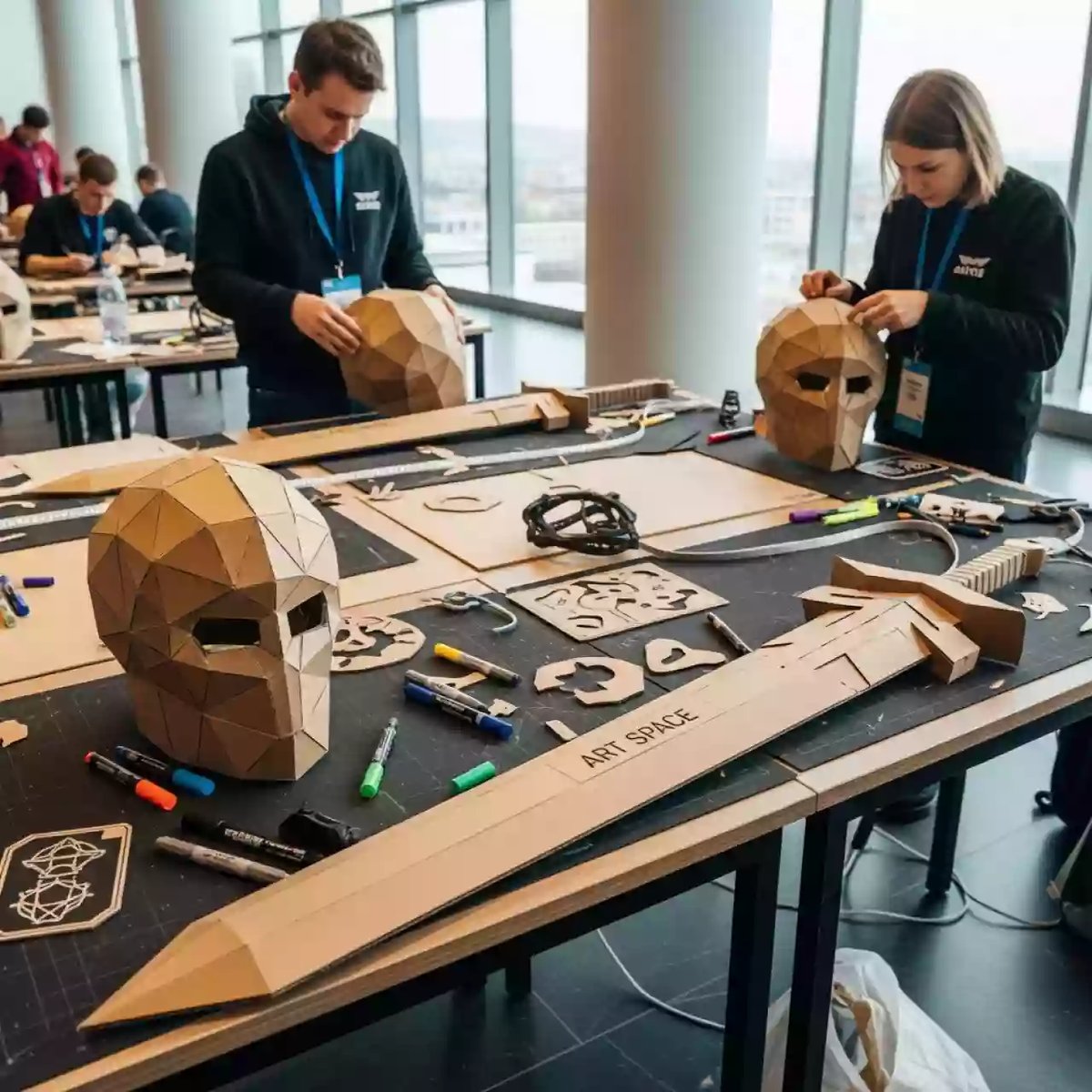 Аренда Мастер класс по шлемам и мечам из картона в Pullman Sochi Centre — ART SPACE