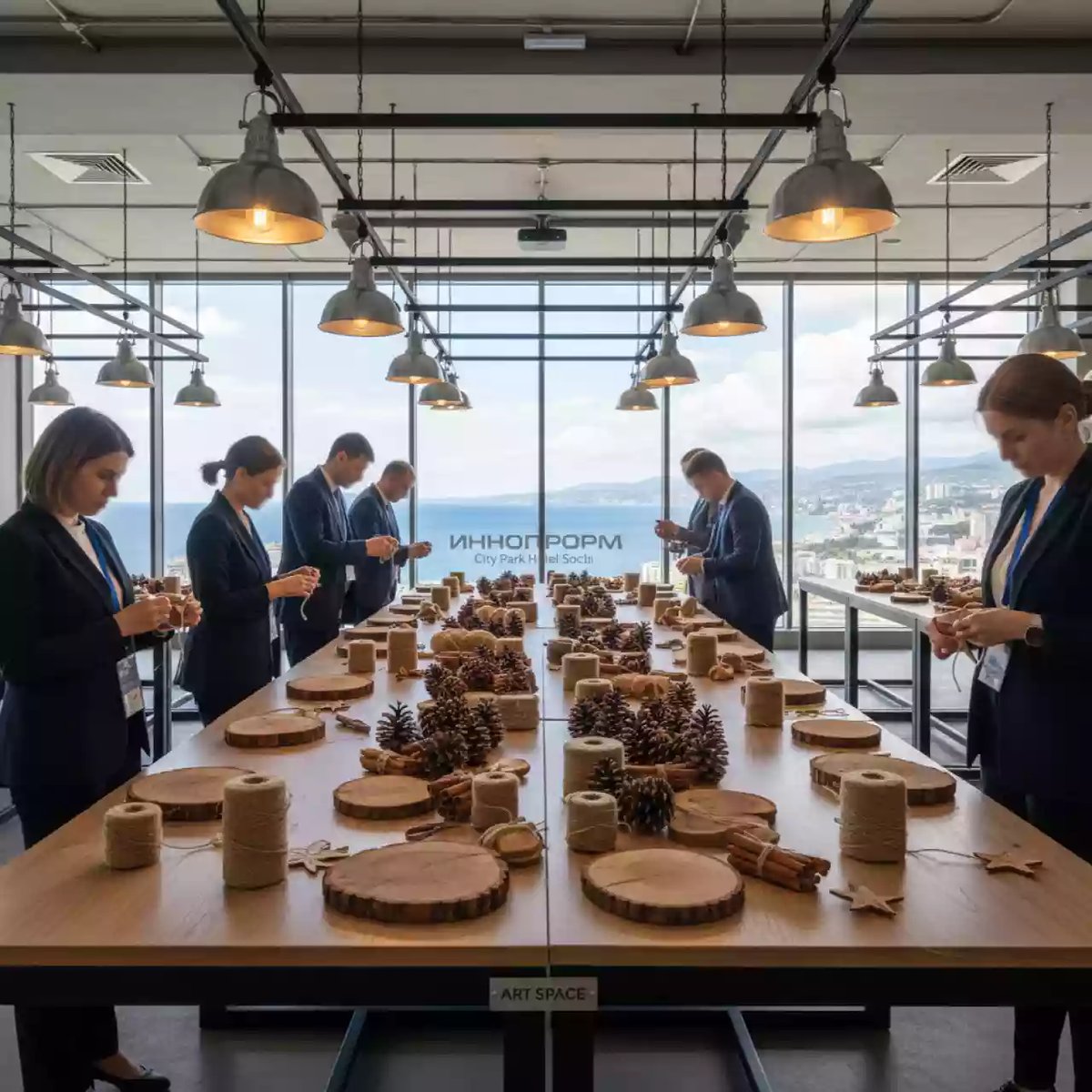 Аренда Мастер класс по созданию новогодних игрушек из натуральных материалов в City Park Hotel Sochi — ART SPACE