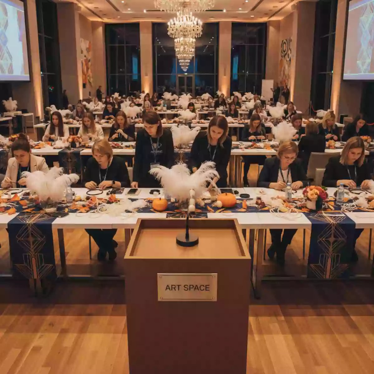 Аренда Мастер класс по созданию повязки на голову в стиле Гэтсби в VK Stadium Sirius — ART SPACE