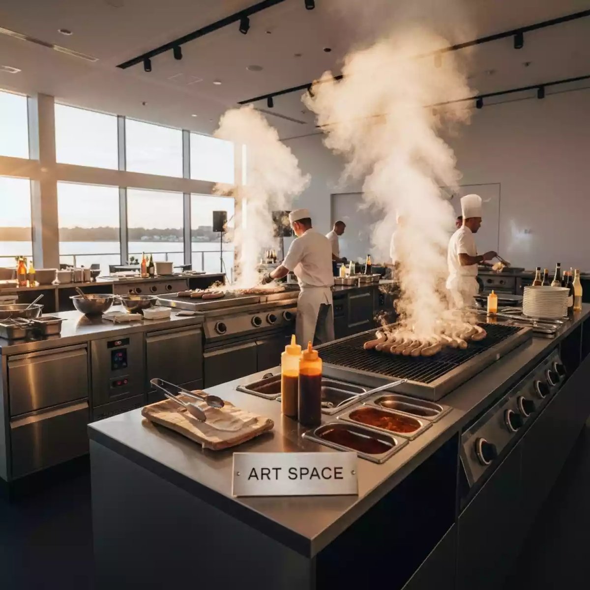 Аренда Мастер класс приготовление карривурст в банкетном зале «Дельфин» — ART SPACE