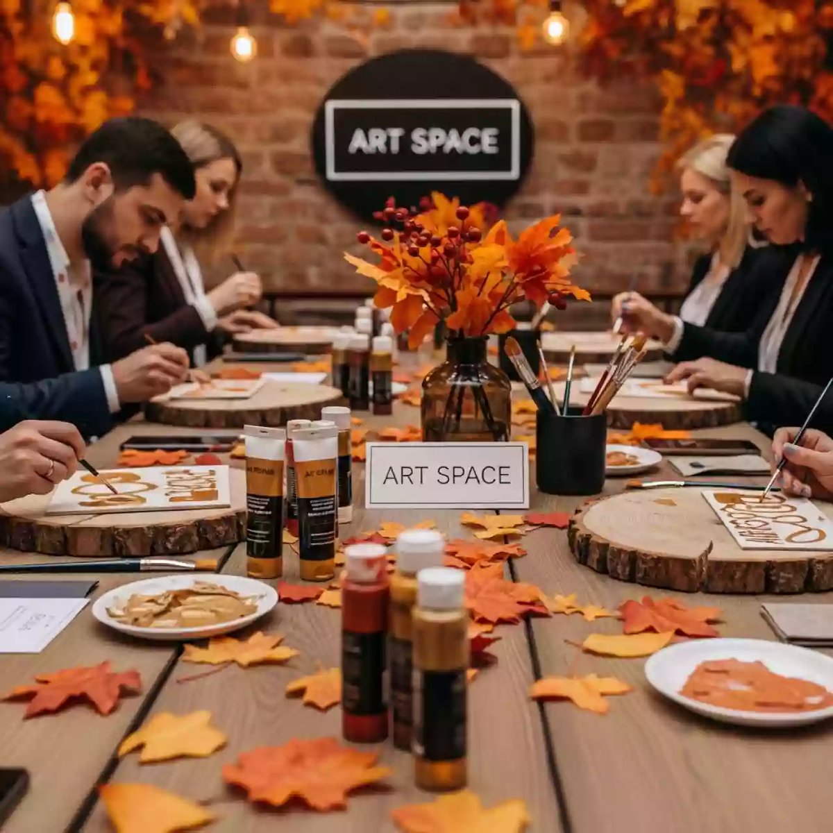 Аренда Мастер класс роспись спилов в ресторане «Сыроварня» — ART SPACE