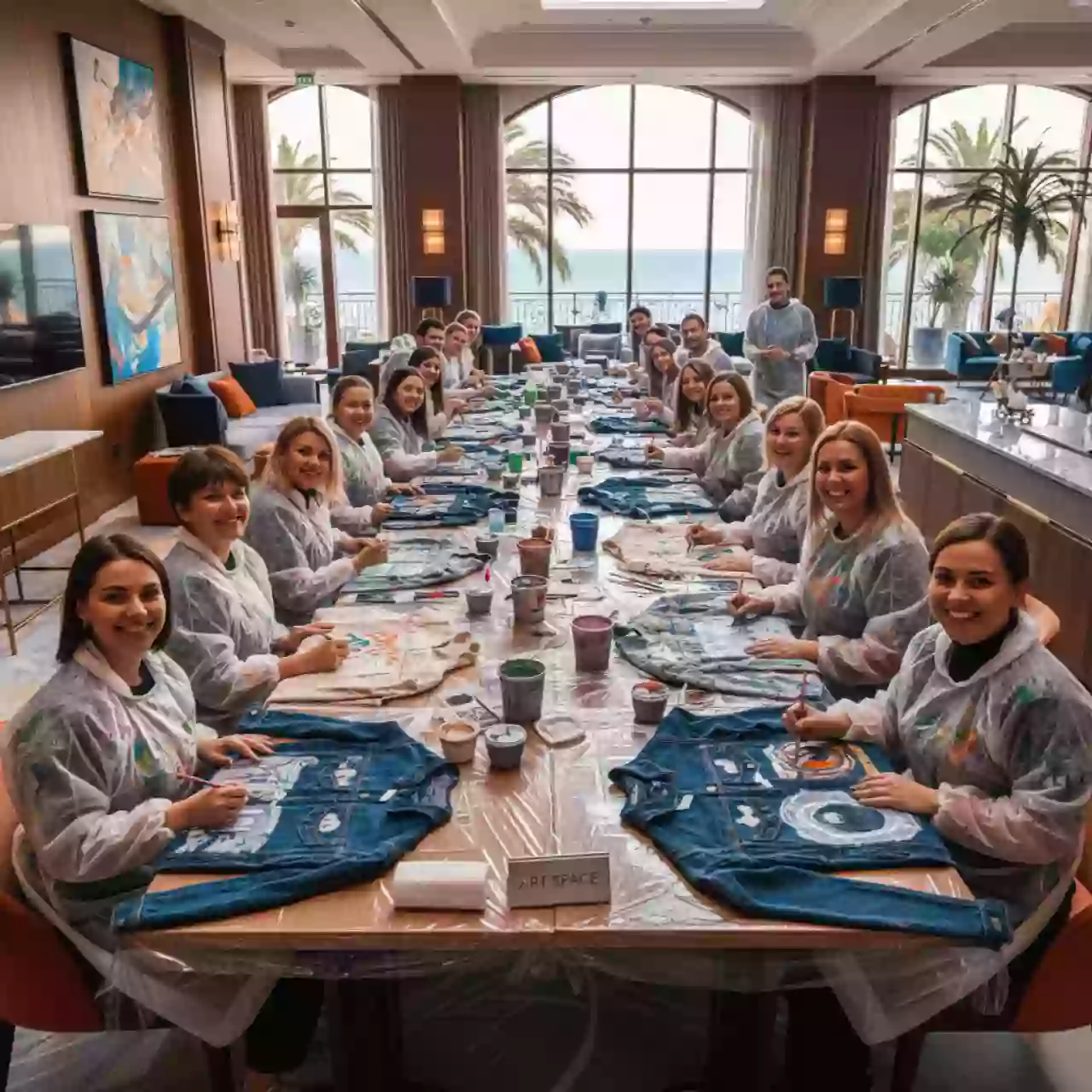 Аренда Мастер класс роспись толстовок и джинсовок в отеле Hyatt Regency Sochi — ART SPACE
