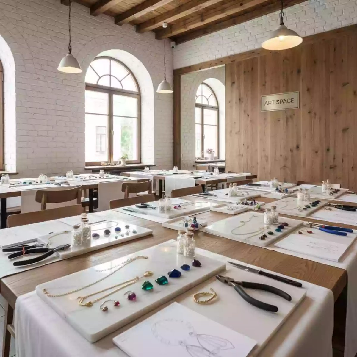 Аренда мастер-класс украшения и бижутерия в ресторане «Сыроварня» — ART SPACE
