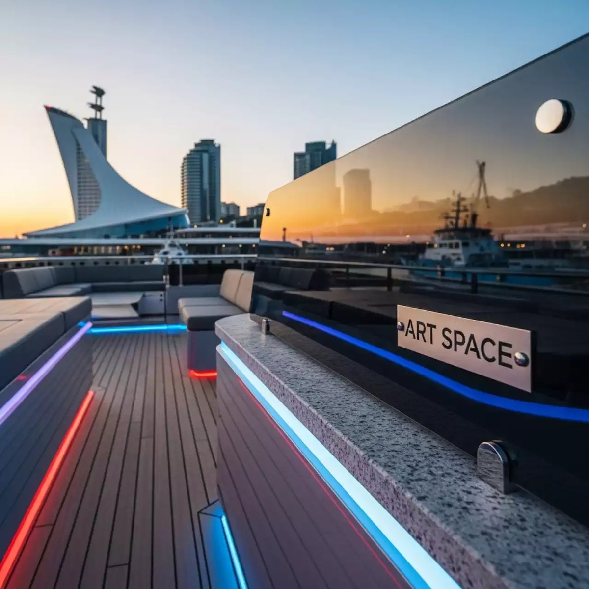 Аренда Материалы для мощения дорожек и террас на VIP теплоходе (Морпорт Сочи) — ART SPACE