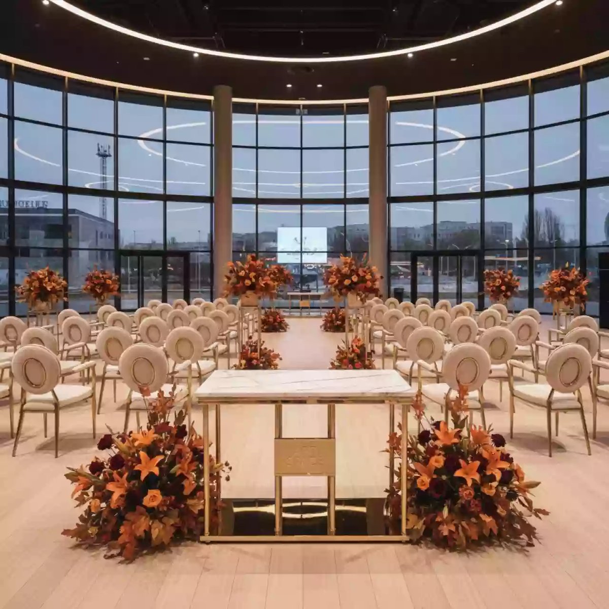 Аренда Мебель для выездной регистрации в Керлинговом центре «Ледяной куб» — ART SPACE