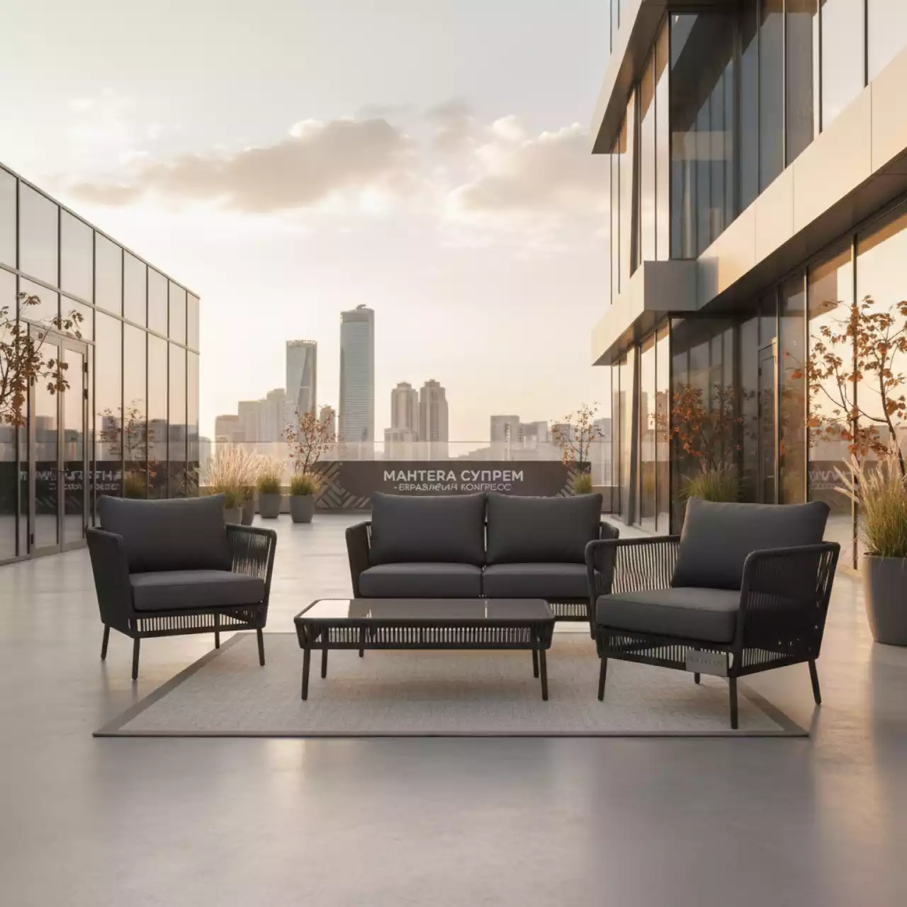 Аренда Мебельная группа Араго искусственный ротанг в Mantera Supreme — ART SPACE