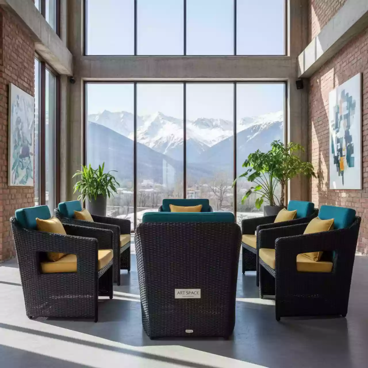 Аренда Мебельная группа Араго из искусственного ротанга в Golden Tulip Rosa Khutor — ART SPACE