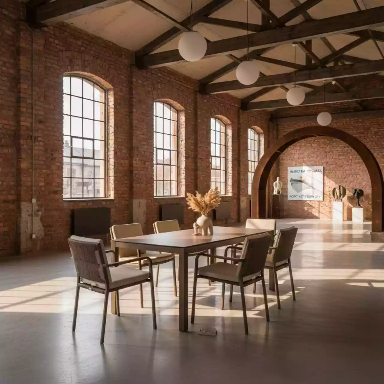 Аренда Мебельная группа Арбаро С садовая коричневая в лофте «Студия 21» — ART SPACE