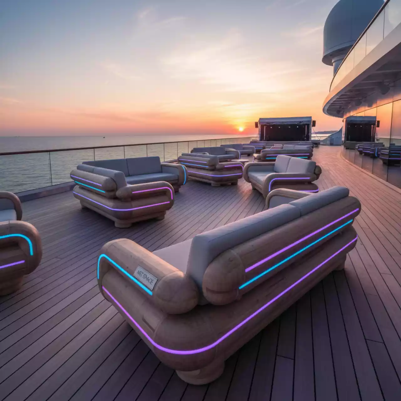 Аренда Мебельная группа Бамбук на теплоходе «Дагомыс» — ART SPACE