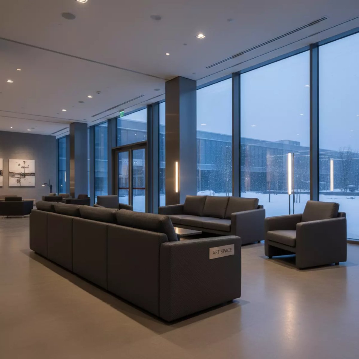 Аренда Мебельная группа Calma темно серый карбон антрацит в Omega Sirius — ART SPACE