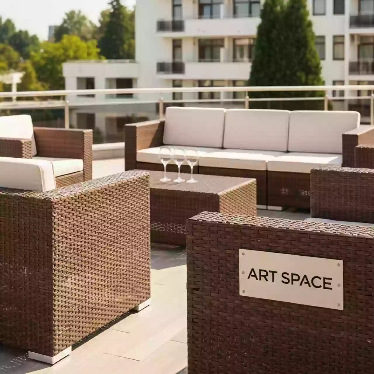 Аренда Мебельная группа Дольче из искусственного ротанга коричневая в санатории «Сочи» — ART SPACE