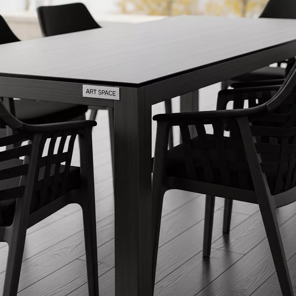 Аренда Мебельная группа Dolla Bonta каркас карбон стол алюминий 220 ткань черная в санатории «Металлург» — ART SPACE