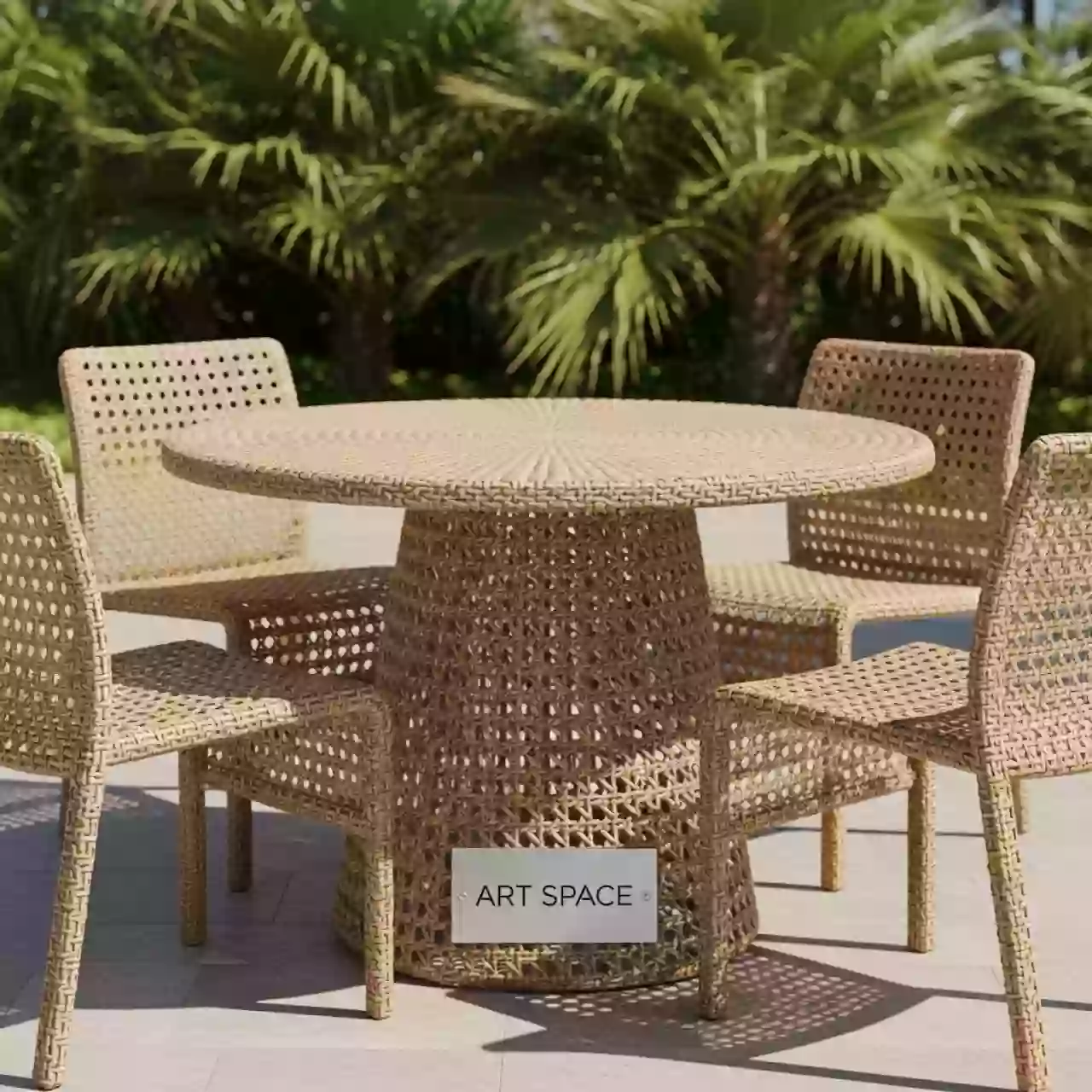 Аренда Мебельная группа Эспрессо 80 L плетеная соломенная в санатории «Заполярье» — ART SPACE
