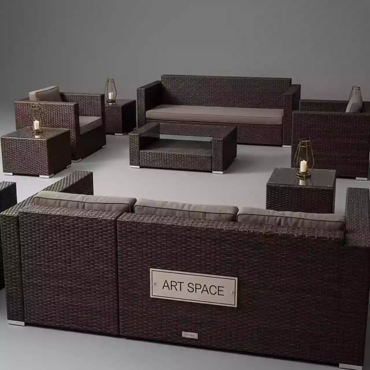 Аренда Мебельная группа искусственный ротанг Dark Brown ЕГИПЕТ в ресторане «Высота 5642» — ART SPACE