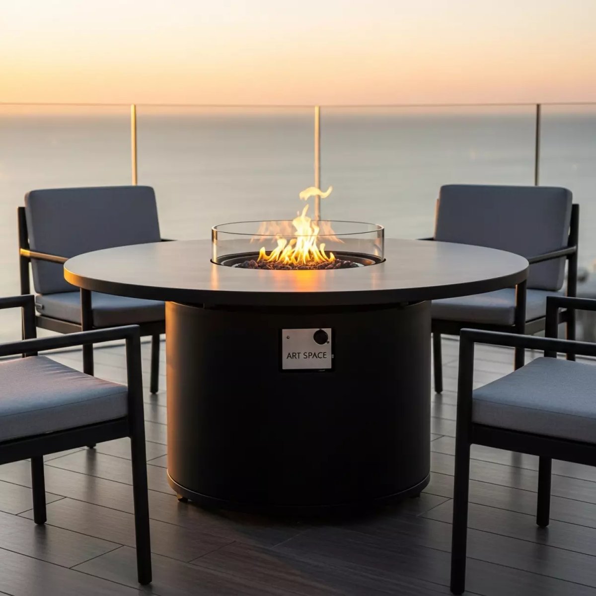 Аренда Мебельная группа литой алюминий с жаровней Teide в комплексе Sea Galaxy — ART SPACE