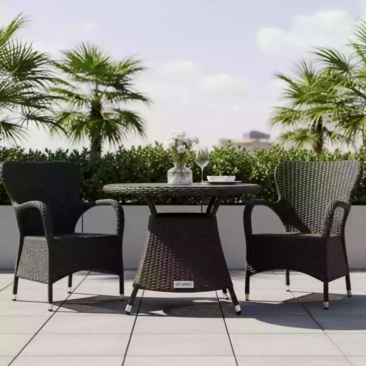 Аренда Мебельная группа плетеная коричневая Эспрессо 80 R в гранд-отеле «Жемчужина» — ART SPACE