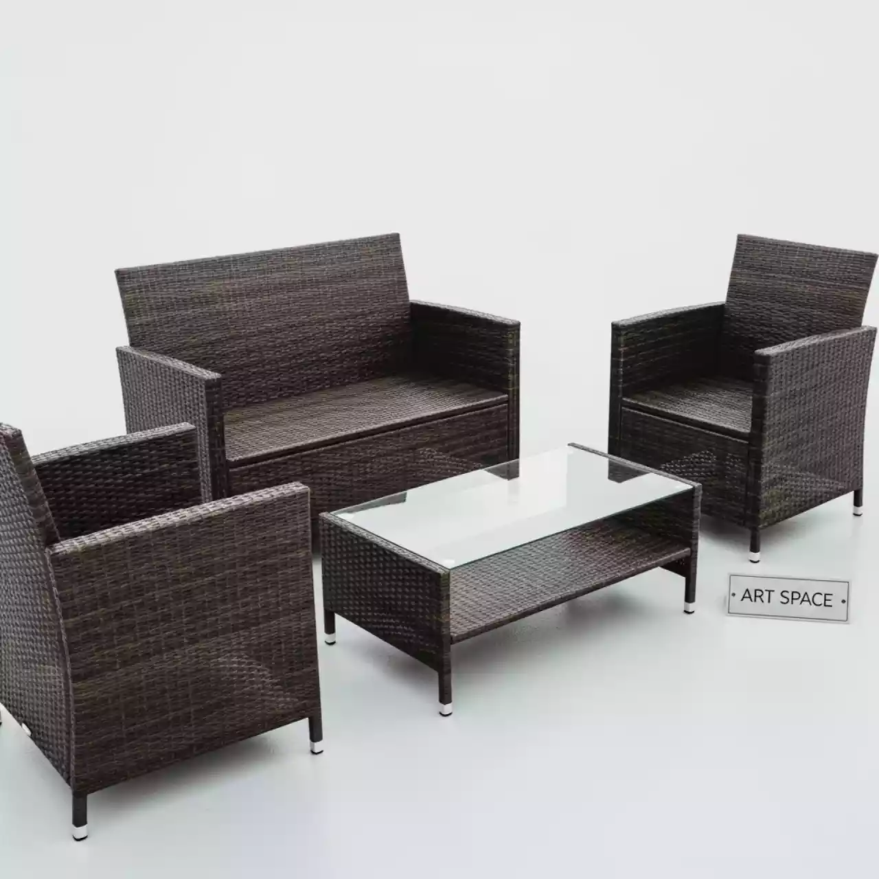Аренда Мебельная группа плетеная Равенна коричневая на теплоходе «Дагомыс» — ART SPACE