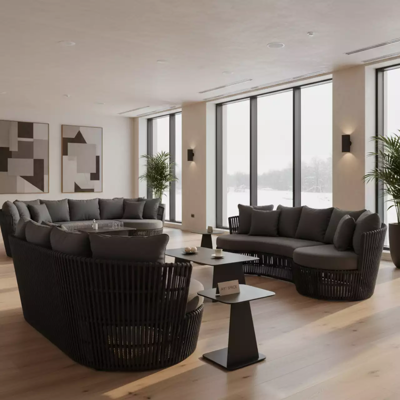 Аренда Мебельная группа ROTANG LUX MALAGA овальная в Boutique Hotel PORTUM 1905 — ART SPACE