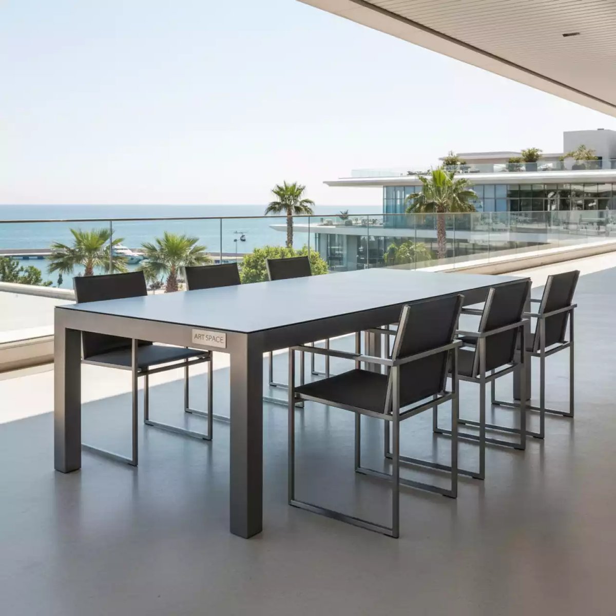 Аренда Мебельная группа Royal Family July L стол и стулья графит в Imeretinskiy Hotel — ART SPACE