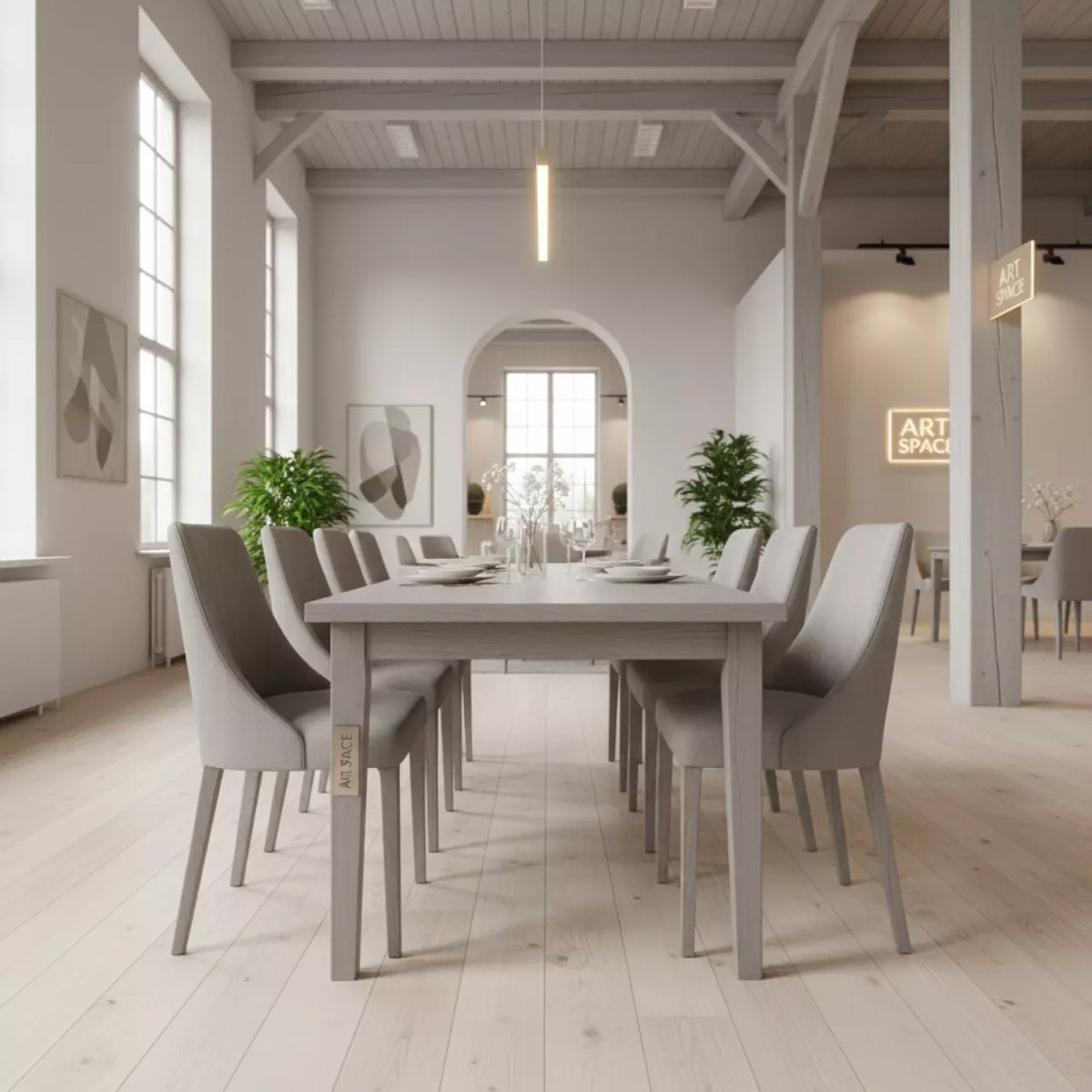 Аренда Мебельная группа Royal Family Lana Dining M светло серый на вилле «Анна» — ART SPACE