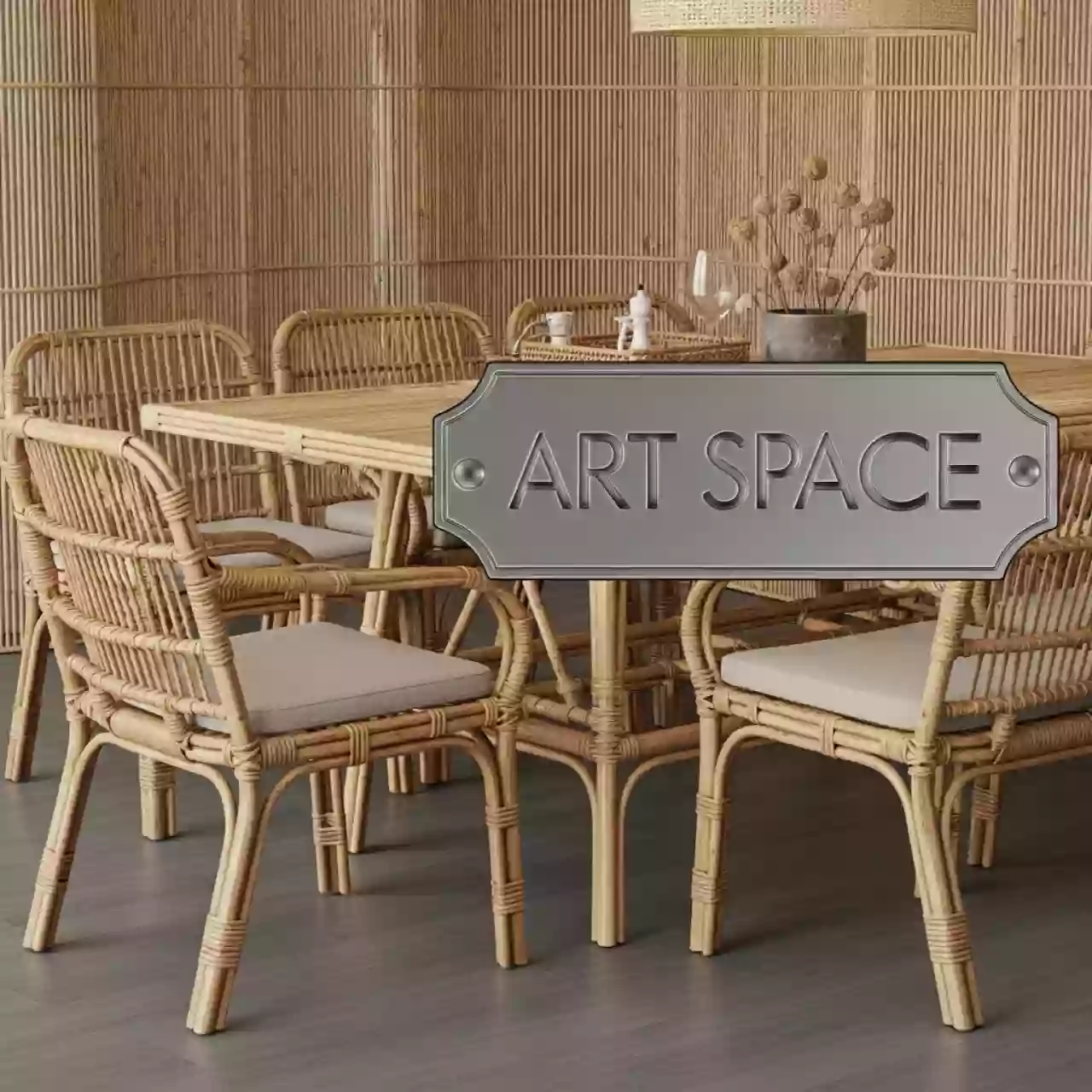 Аренда Мебельной группы плетеной Эспрессо 150 L соломенной в ресторане «D.O.M» — ART SPACE