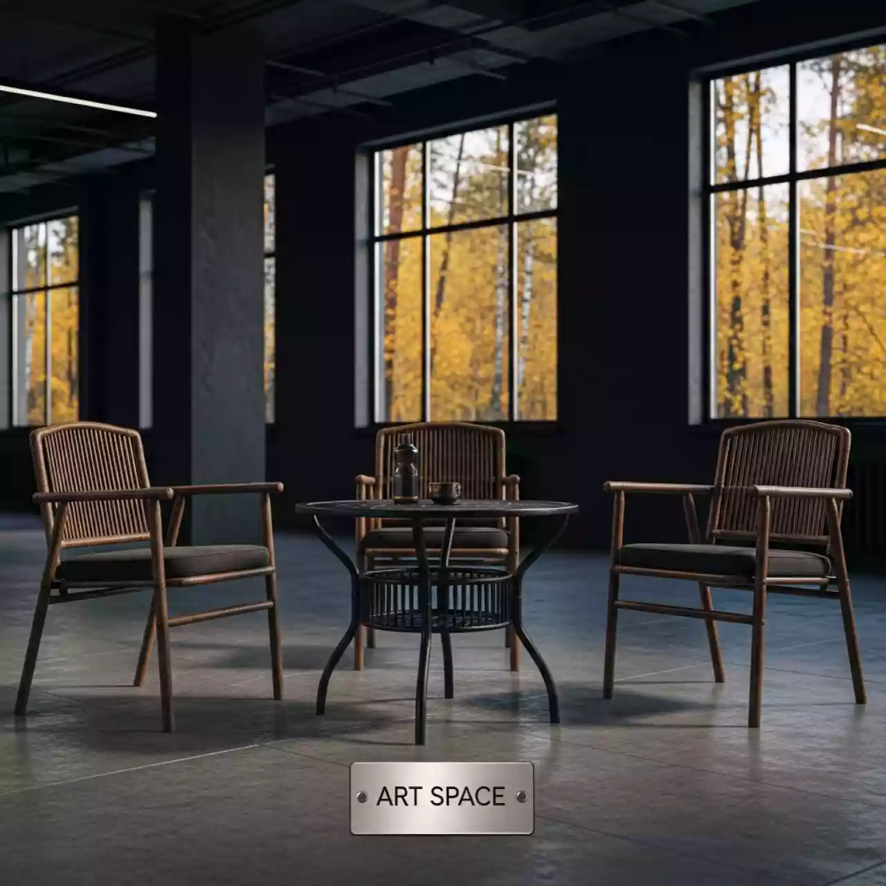 Аренда Мебельный комплект кофейный АНТИК ANTIQUE и БАМБУК 3 BAMBOO 3 в ОКЦ «Галактика» — ART SPACE