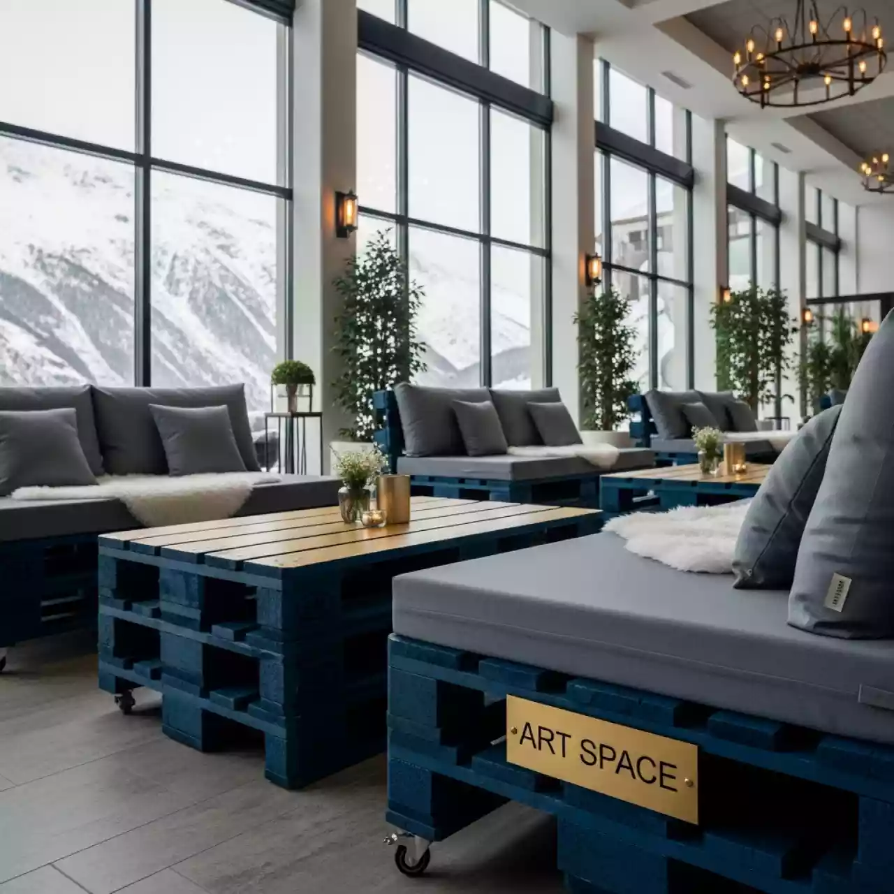 Аренда Мебель паллетная в Radisson Collection Paradise — ART SPACE