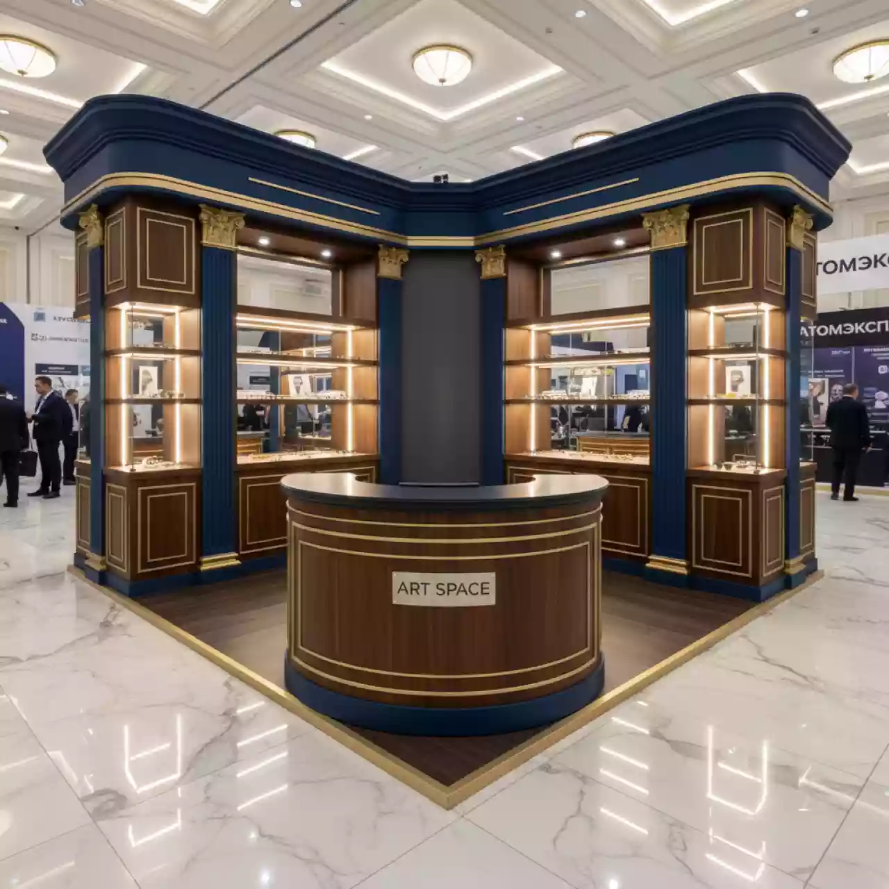 Аренда Мебель торговая для салона оптики «Лесной 32» в банкетном зале «Дельфин» — ART SPACE