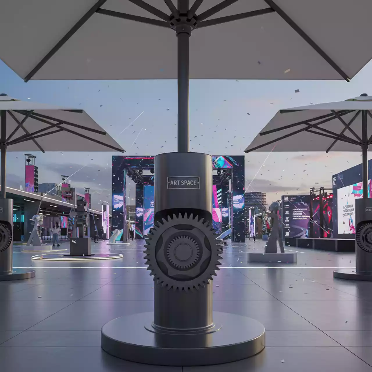 Аренда Механизм поворота зонта на 360 градусов Details в Red Arena — ART SPACE