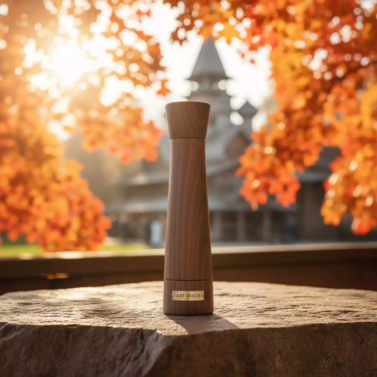 Аренда Мельница для соли деревянная 20 см в этно-парке «Моя Россия» — ART SPACE