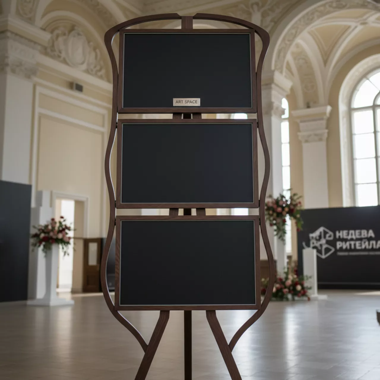 Аренда Меловой тройной указатель в Зале органной и камерной музыки — ART SPACE