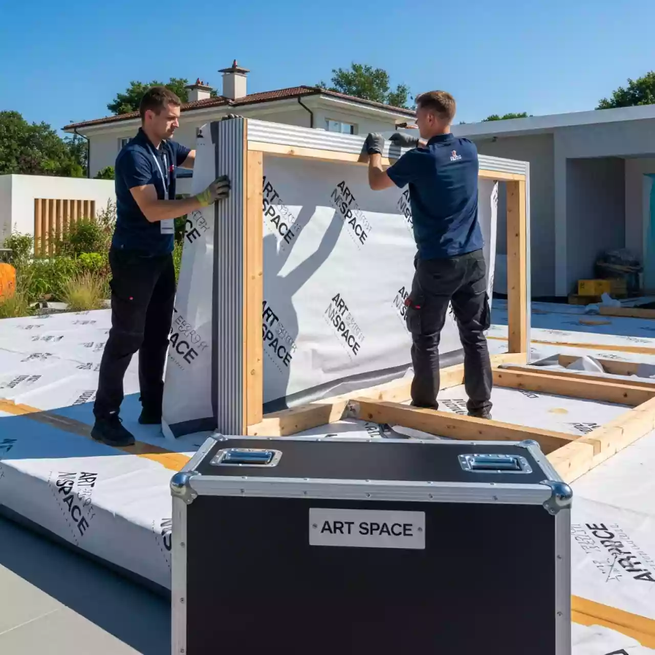 Аренда Мембрана гидроветрозащитная Изоспан AM на вилле «Анна» — ART SPACE