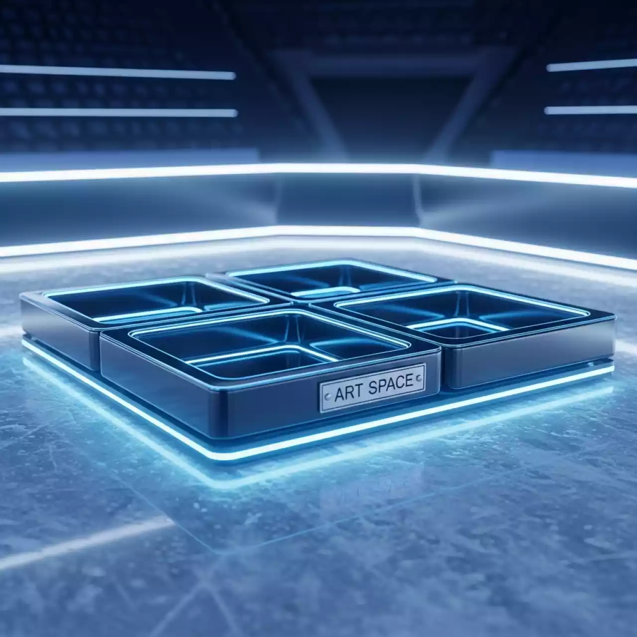 Аренда Менажница 4 шт 25х25 см в ледовой арене «Шайба» — ART SPACE