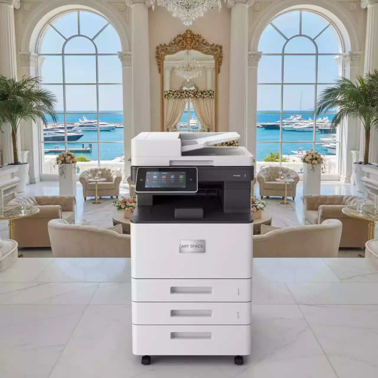 Аренда МФУ Canon imageRUNNER ADVANCE DX C3830i MFP с автоподатчиком и двухлотковым модулем на территории Морпорта Сочи — ART SPACE