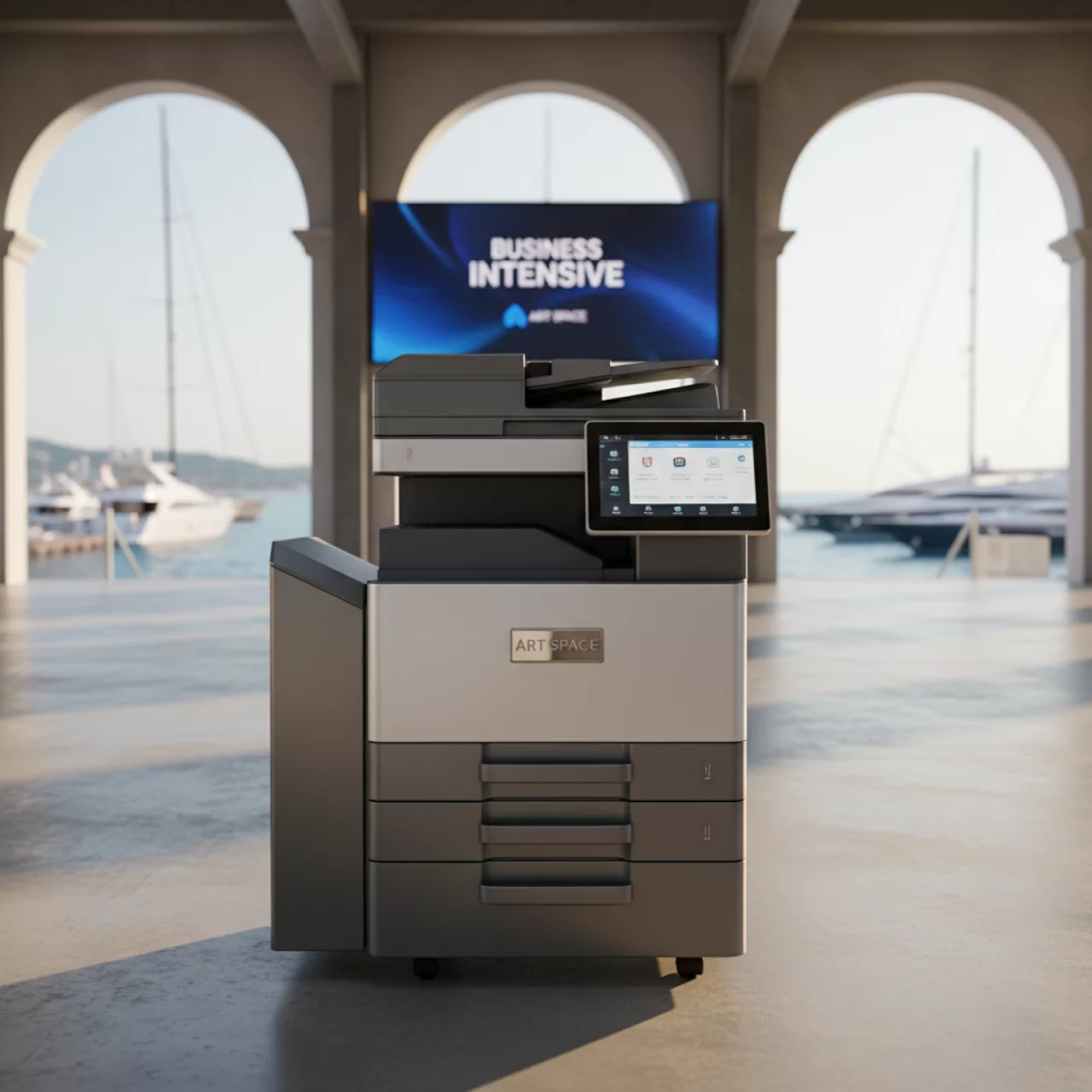 Аренда МФУ HP LaserJet Enterprise Flow MFP M635z на территории Морпорта Сочи — ART SPACE