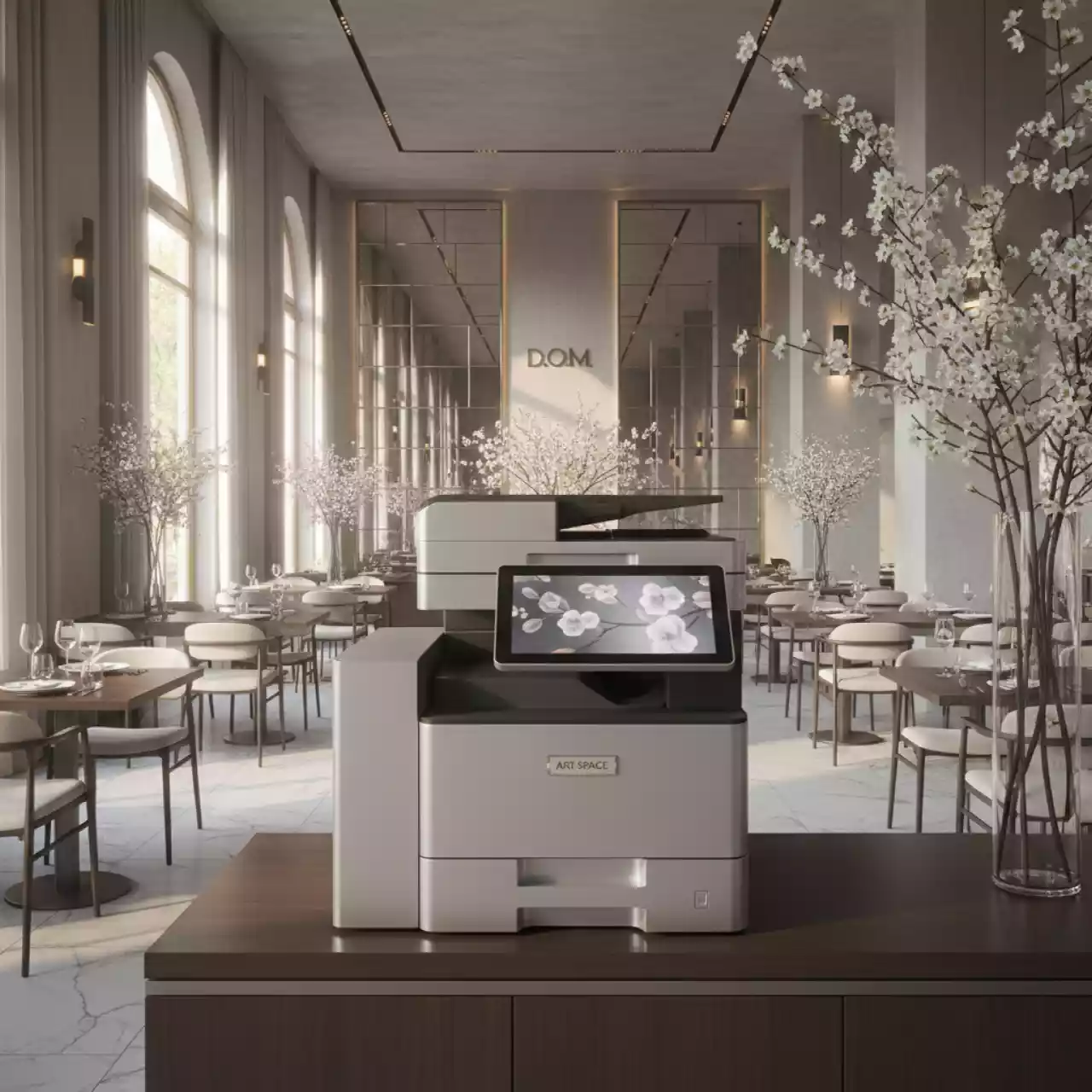 Аренда МФУ HP LaserJet Enterprise MFP M528f 1PV65A в ресторане «D.O.M» — ART SPACE