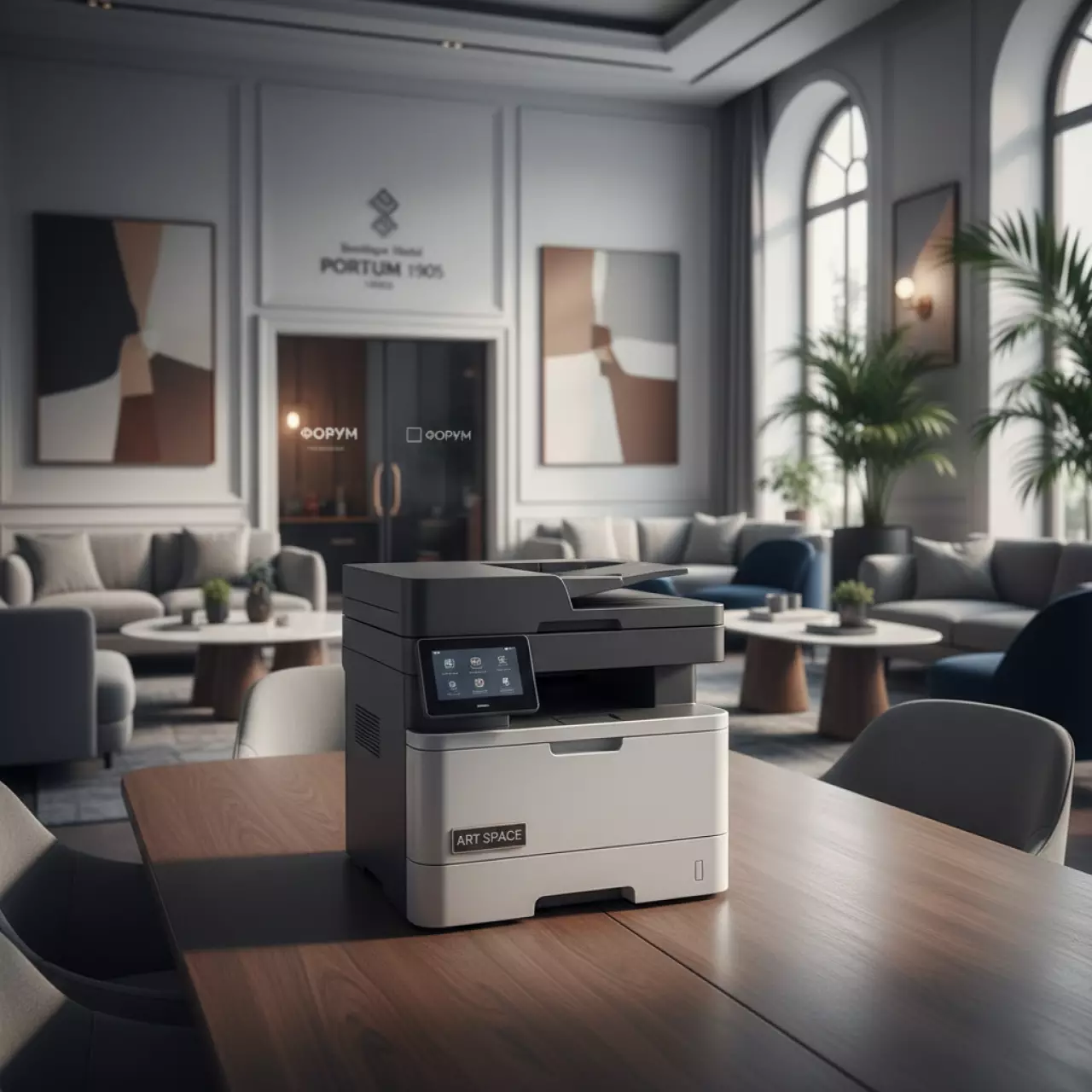 Аренда МФУ Konica Minolta bizhub 308e в Boutique Hotel PORTUM 1905 — ART SPACE