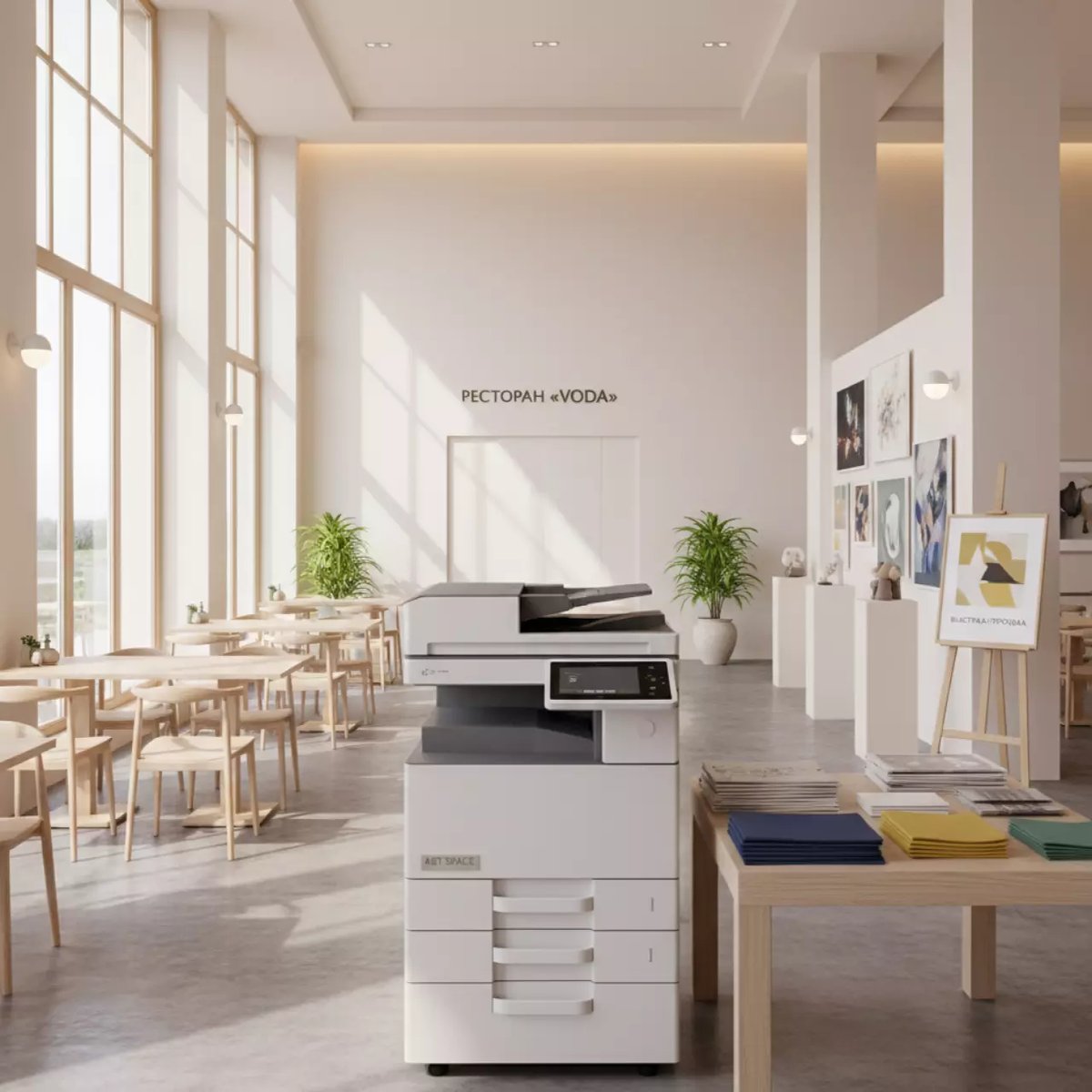 Аренда МФУ Konica Minolta bizhub C3321i в ресторане «Voda» — ART SPACE