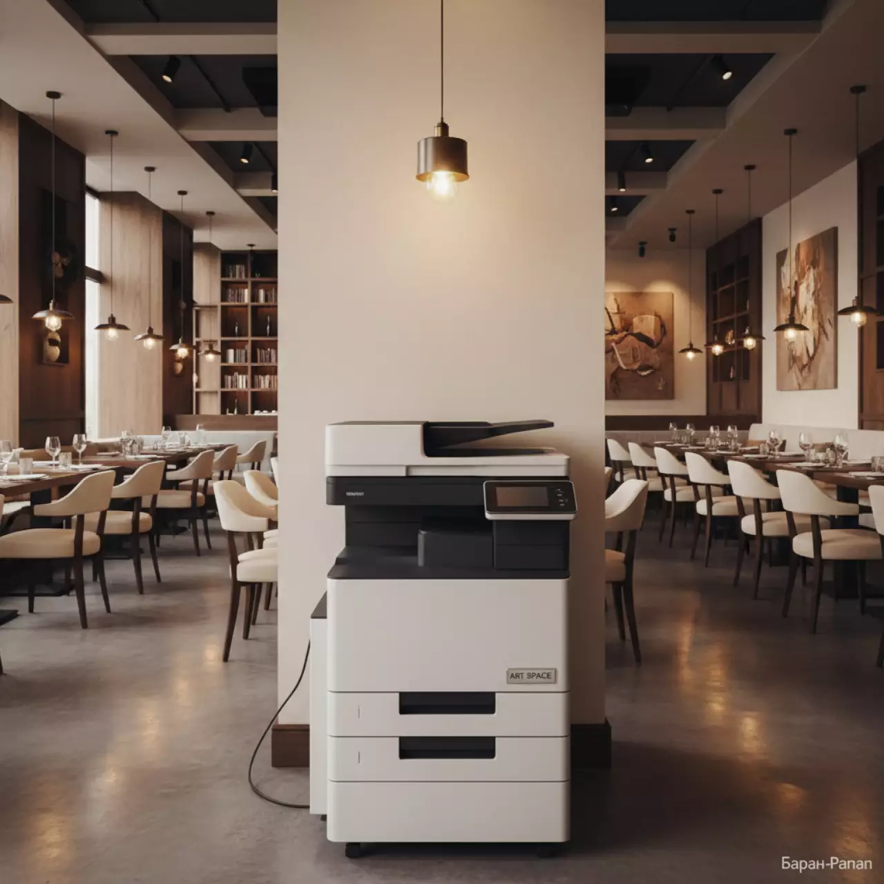 Аренда МФУ Konica Minolta bizhub C451i в ресторане «Баран-Рапан» — ART SPACE